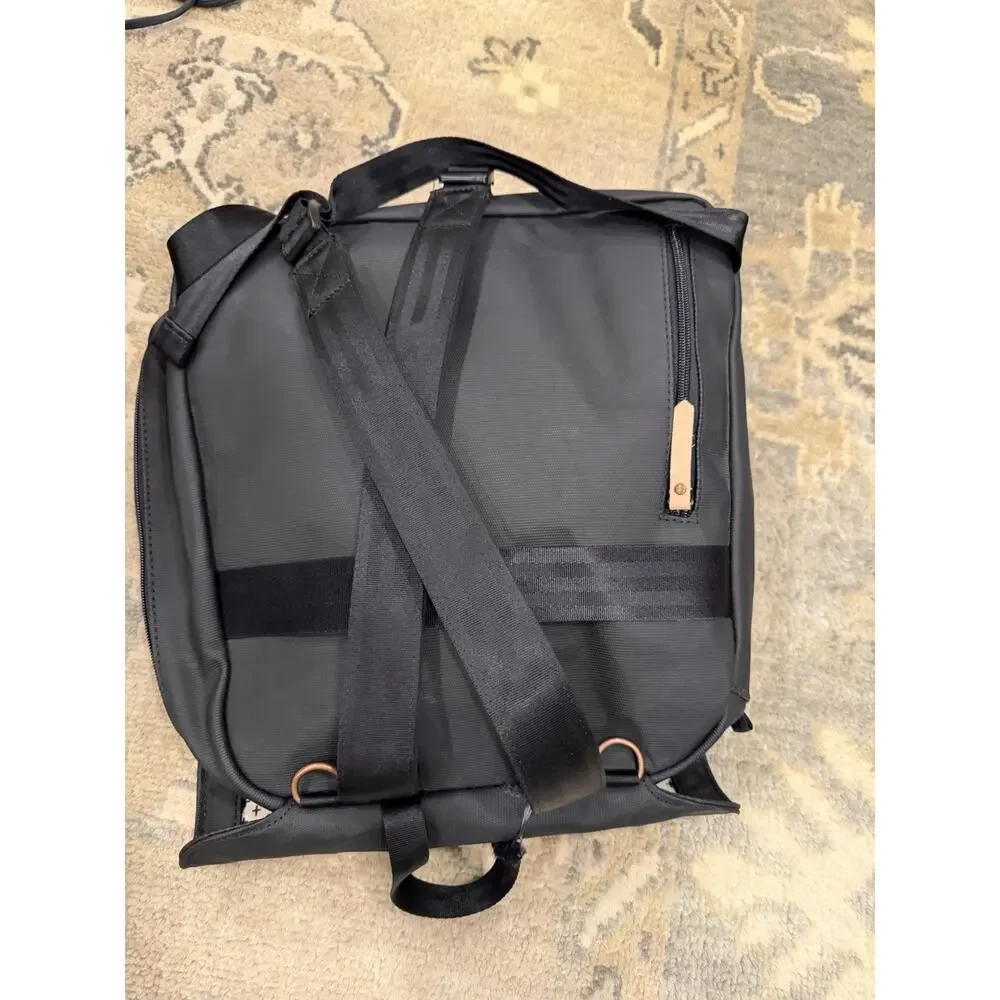 Petunia Pickle Bottom Meta Backpack in Black Matte Canvas Diaper Bag NWT READ